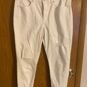 LuLaRoe White Distressed Jeans Size 32